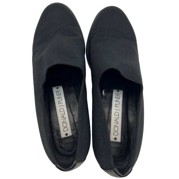Donald J Pliner AAA Elastic Loafers Black Leather Accent Size 7.5M - Picture 6 of 9